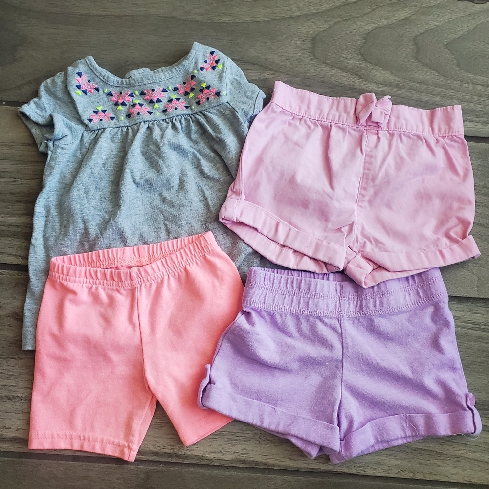 12M Baby Girl Shorts Bundle
